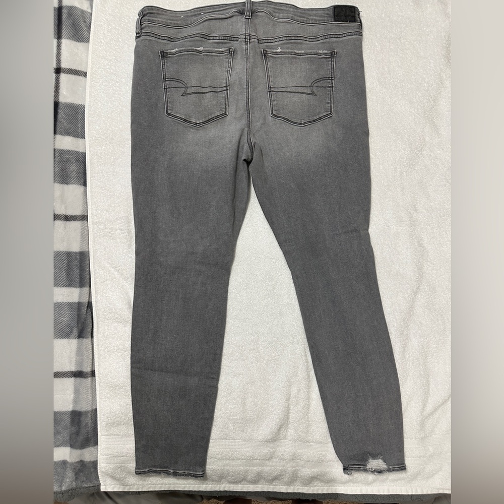 American Eagle women’s size 20 grey jegging - Picture 2 of 14